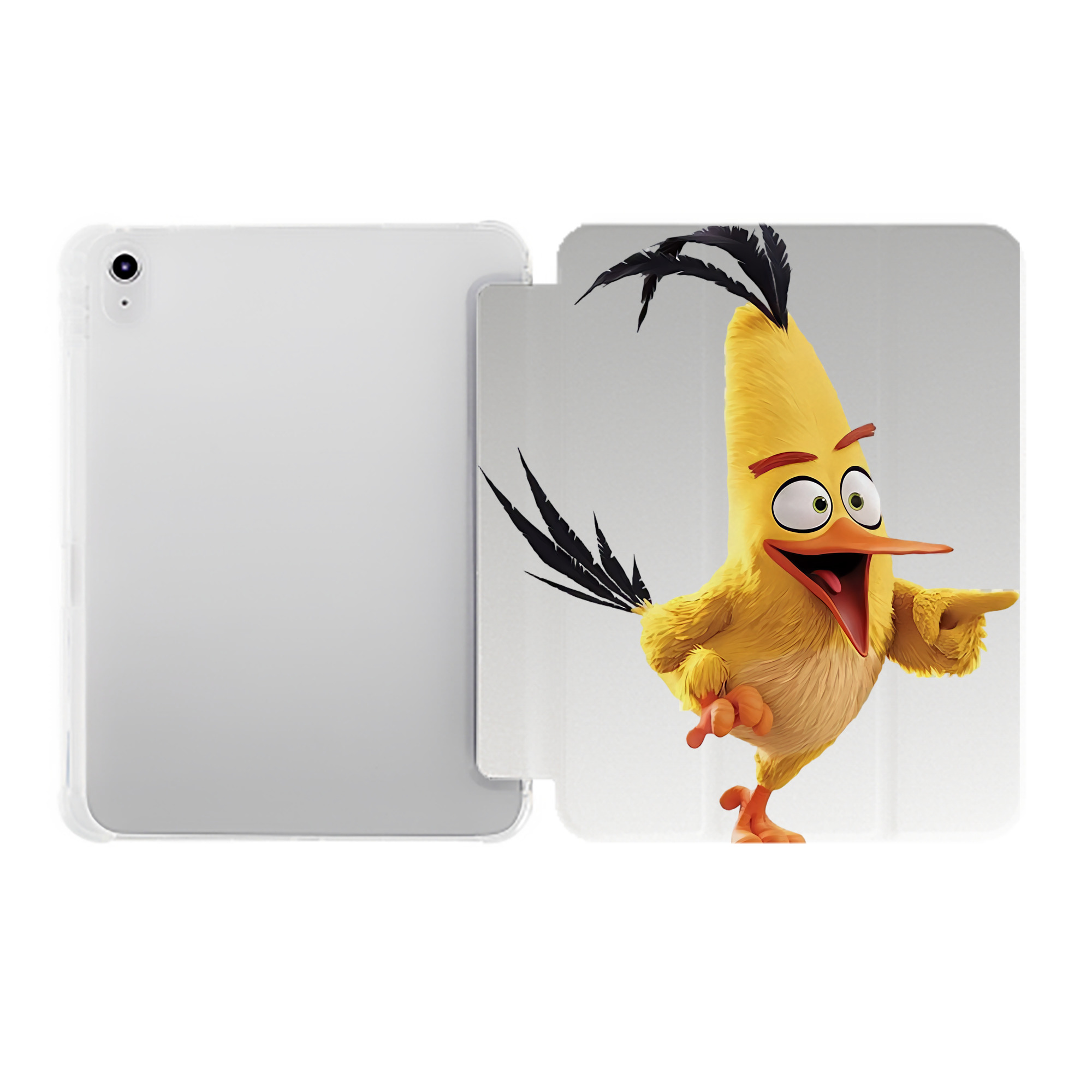 （画像用） Angry Birds アングリーバード IPad ケース ペン収納付き 三つ折りスタンド PUレザー×シリコン 対応機種9.5/10.5/10.9インチ